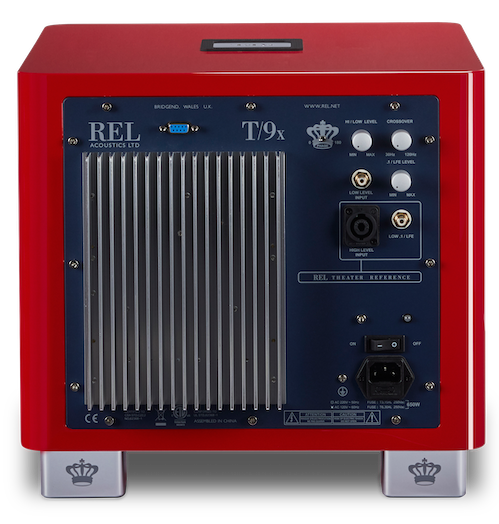 REL Acoustics T9/x SE subwoofer in red back