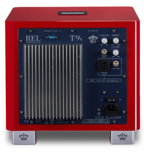 REL Acoustics T9/x SE subwoofer in red back thumb