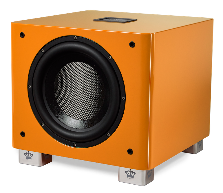 REL Acoustics T9/x SE subwoofer in orange side