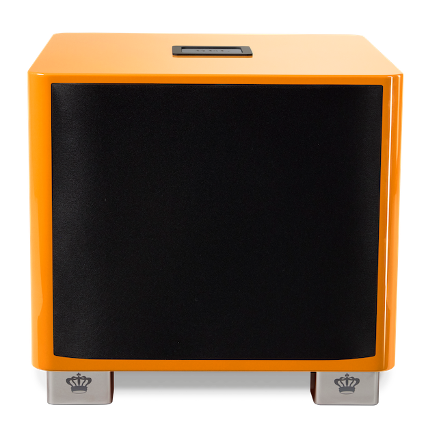 REL Acoustics T9/x SE subwoofer in orange front