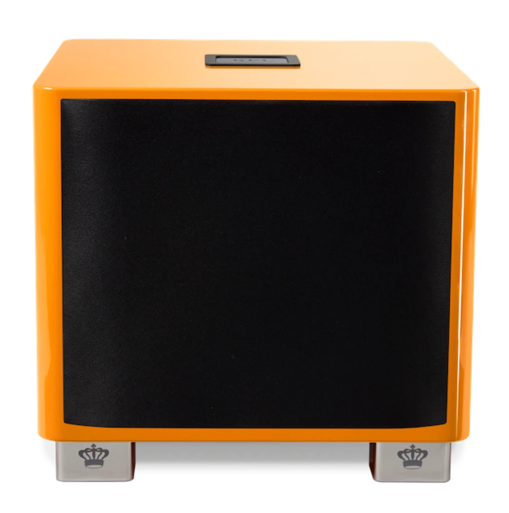 REL Acoustics T9/x SE subwoofer in orange front