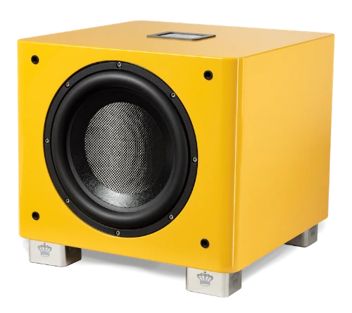 REL Acoustics T9/x SE subwoofer in yellow side thumb