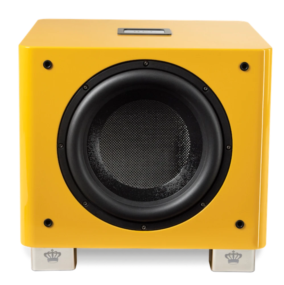 REL Acoustics T9/x SE subwoofer in yellow front