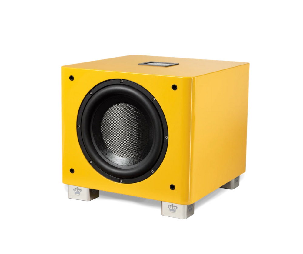 REL Acoustics T9/x SE subwoofer in yellow side