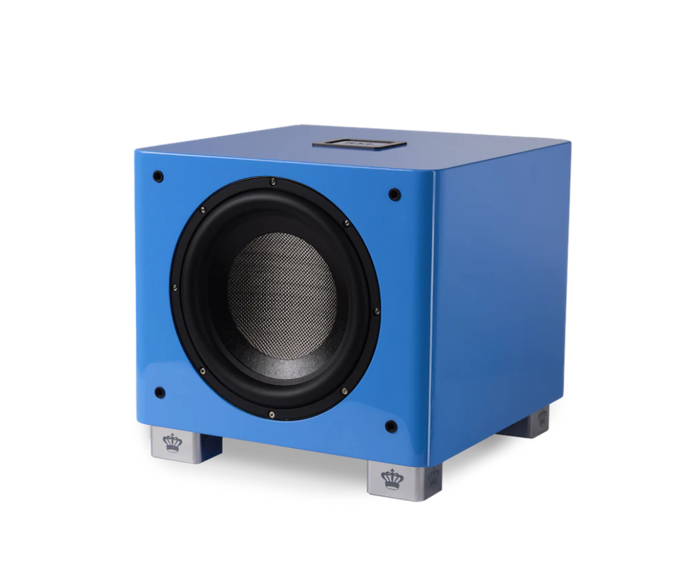 REL Acoustics T9/x SE subwoofer in blue side	