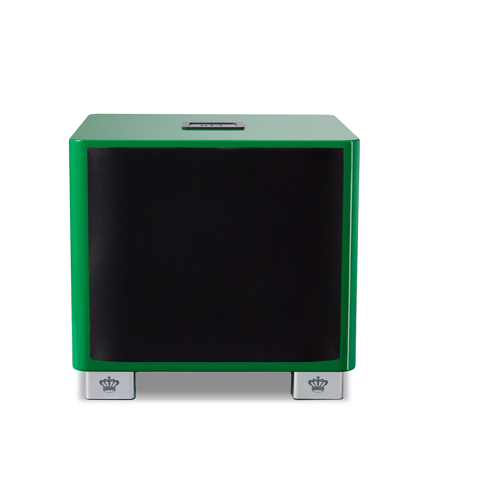 REL Acoustics T9/x SE subwoofer in green front grille